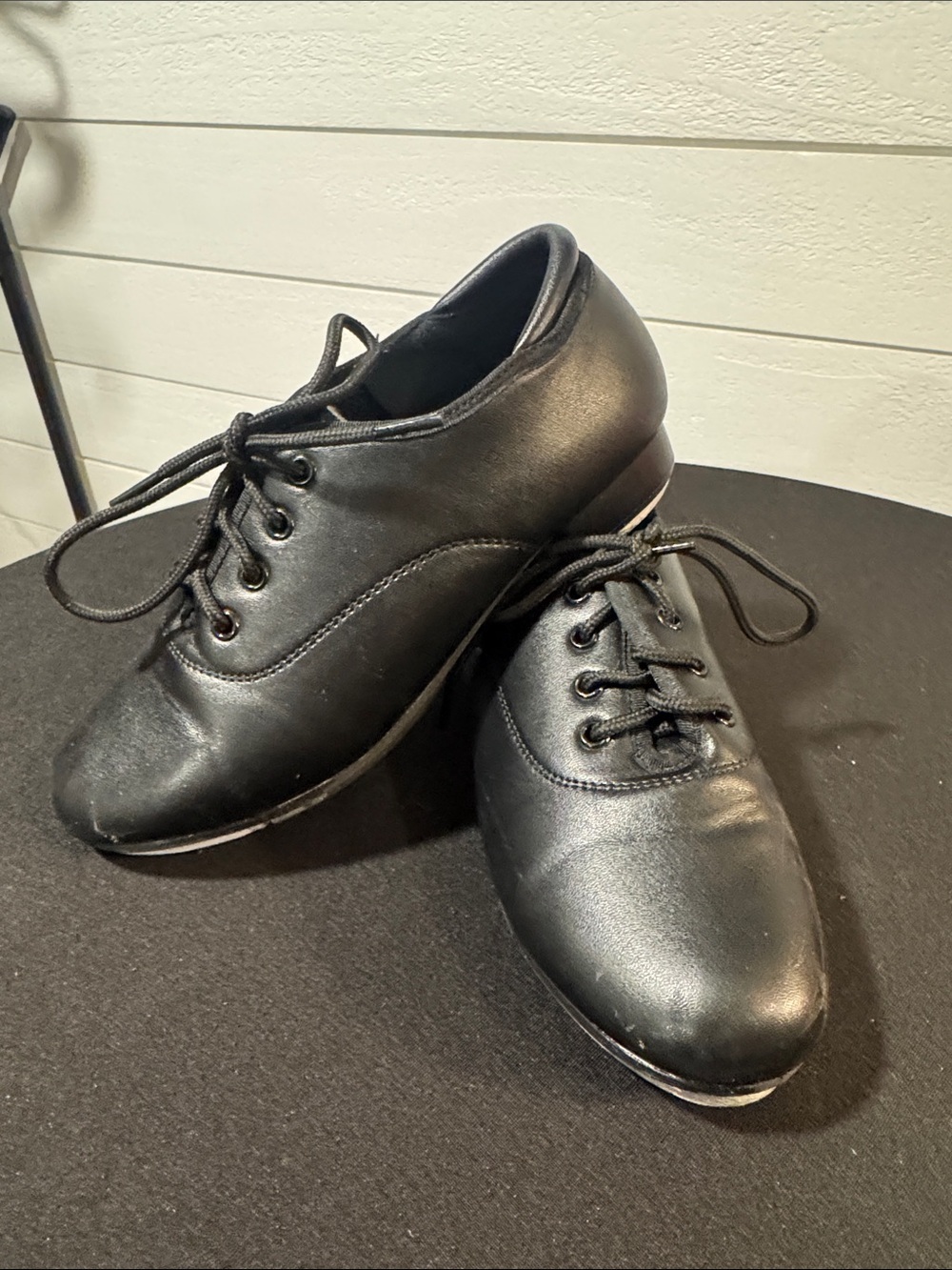 Stelle Kids Oxford Black Lace-Up Tap Shoes- 2